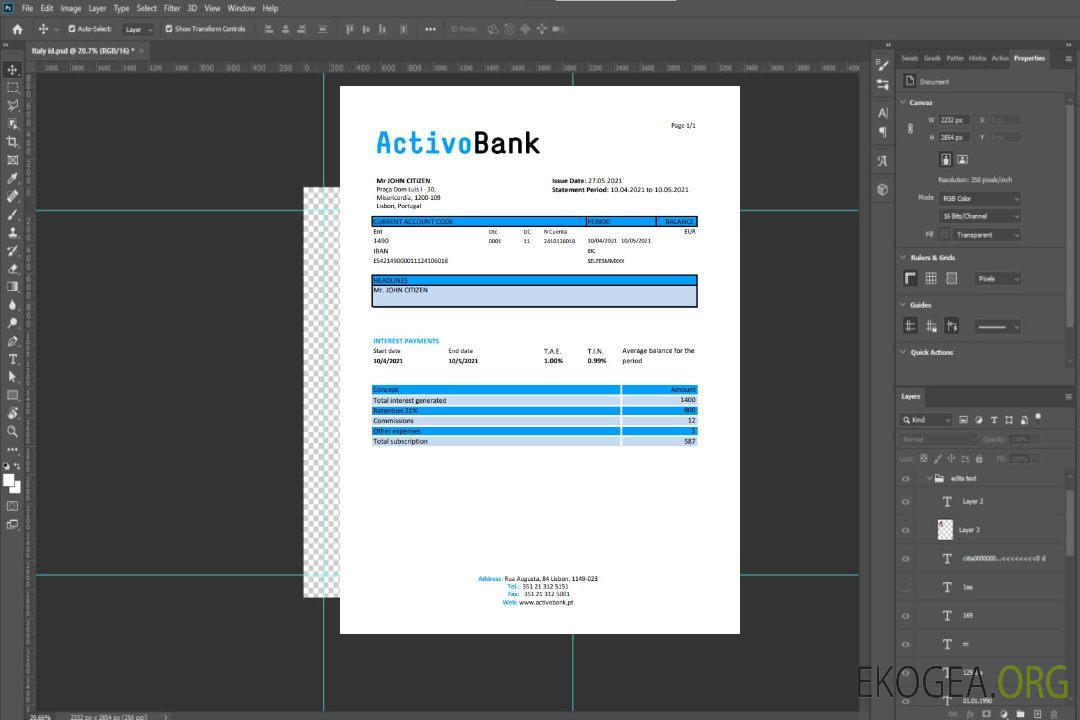 Portugal Activobank S.A. excel pdf template Portugal Activobank S.A. excel pdf template